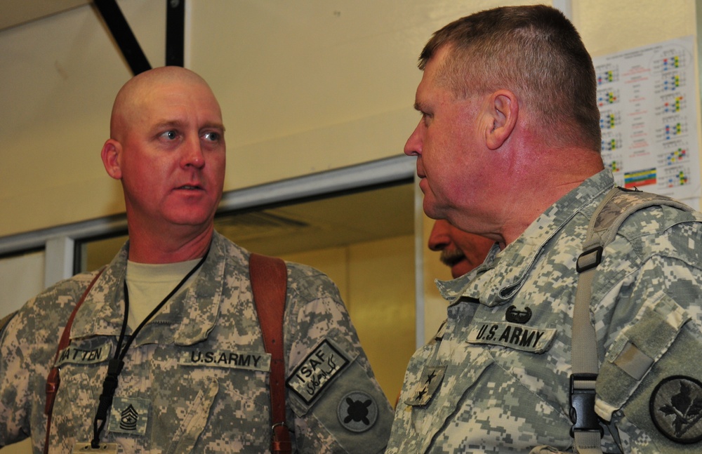 National Guard General Officers conduct battlefield circulation at Kandahar Airfield