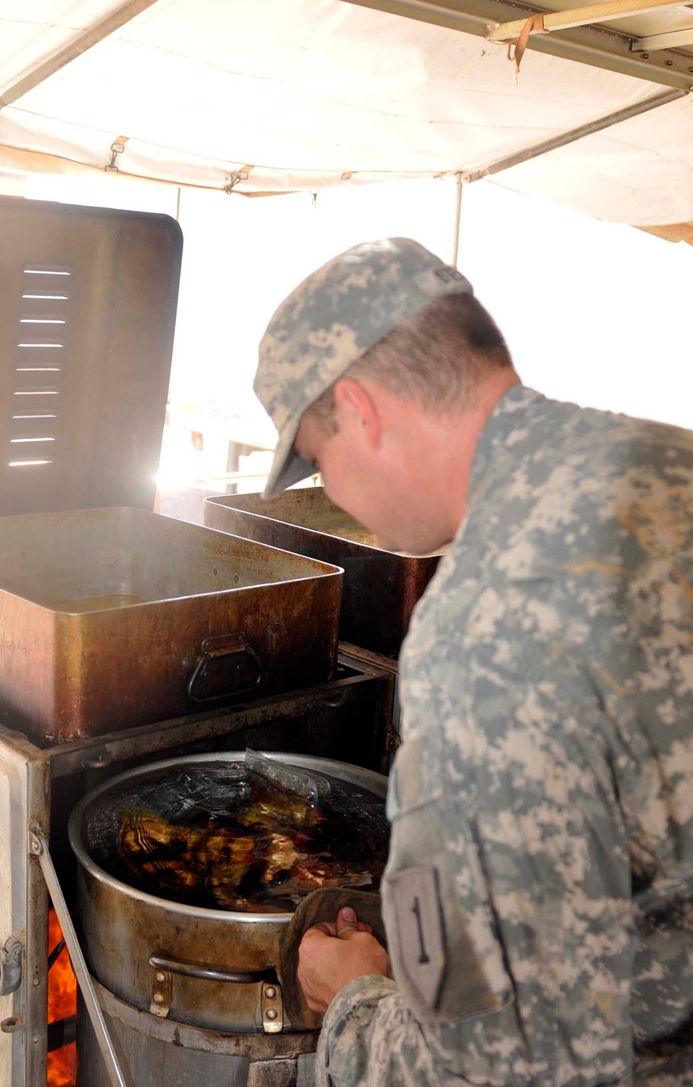 Food service soldier keeps unit fed at training outpost