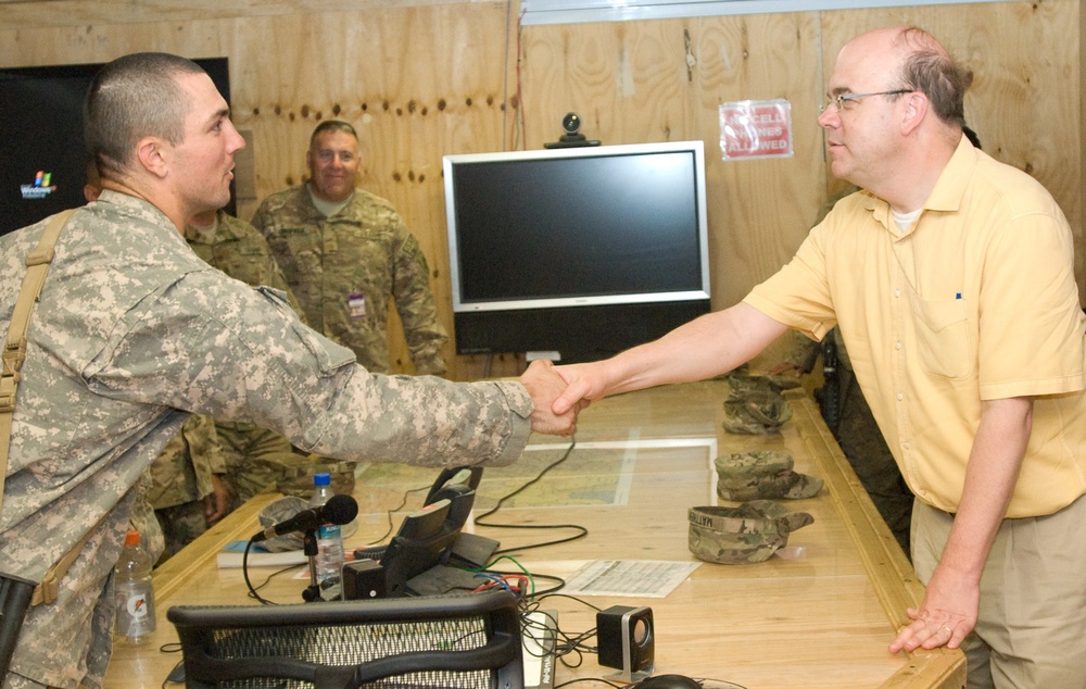 Congressmen visit TF Patriot soldiers, constituents in Afghanistan