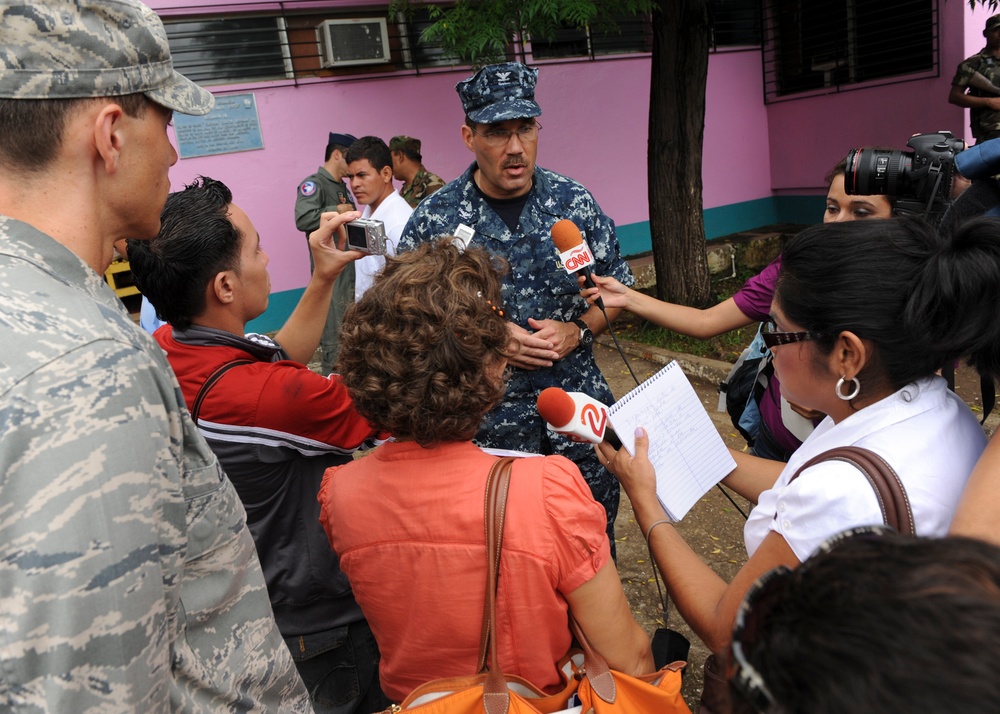 Ceremony for civic engineering project in Nicaragua