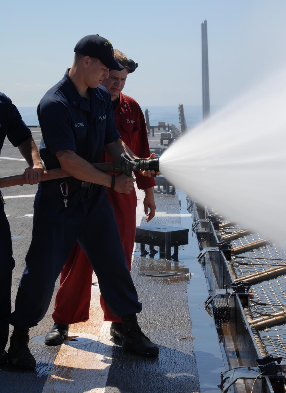 Damage control training on USS Oak Hill