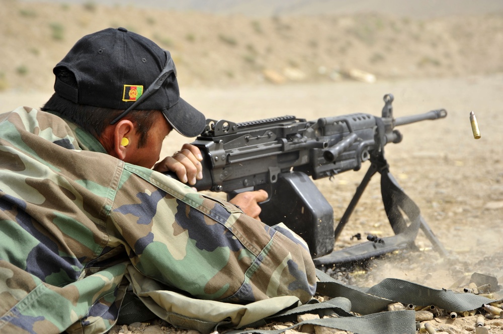 Afghan National Army special forces weapons familiarization range