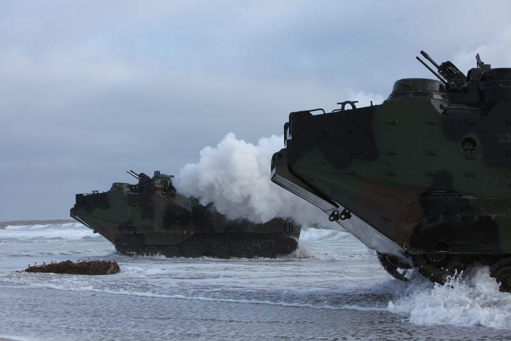 Assault amphibian Marines make a splash for lawyers