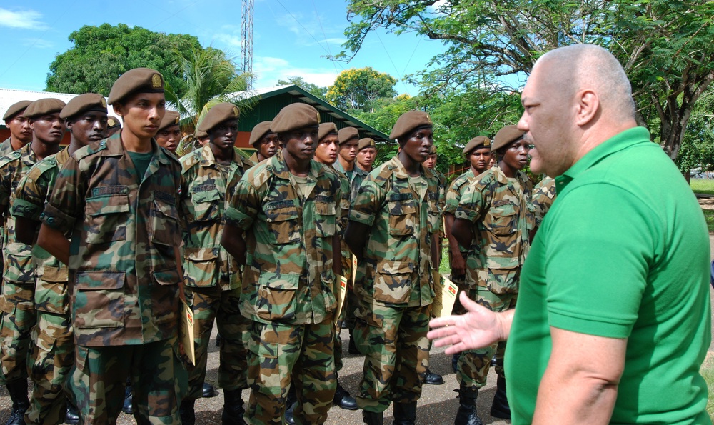 Suriname soldiers graduate from security forces training