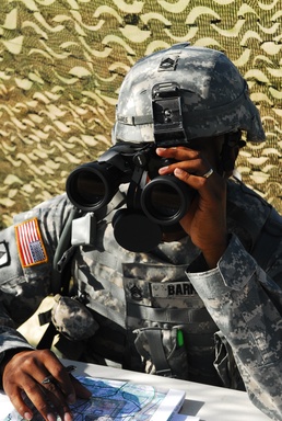 NCO calls for fire during competition