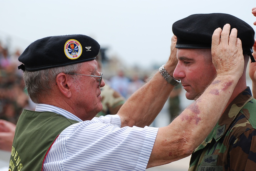 Receiving the beret