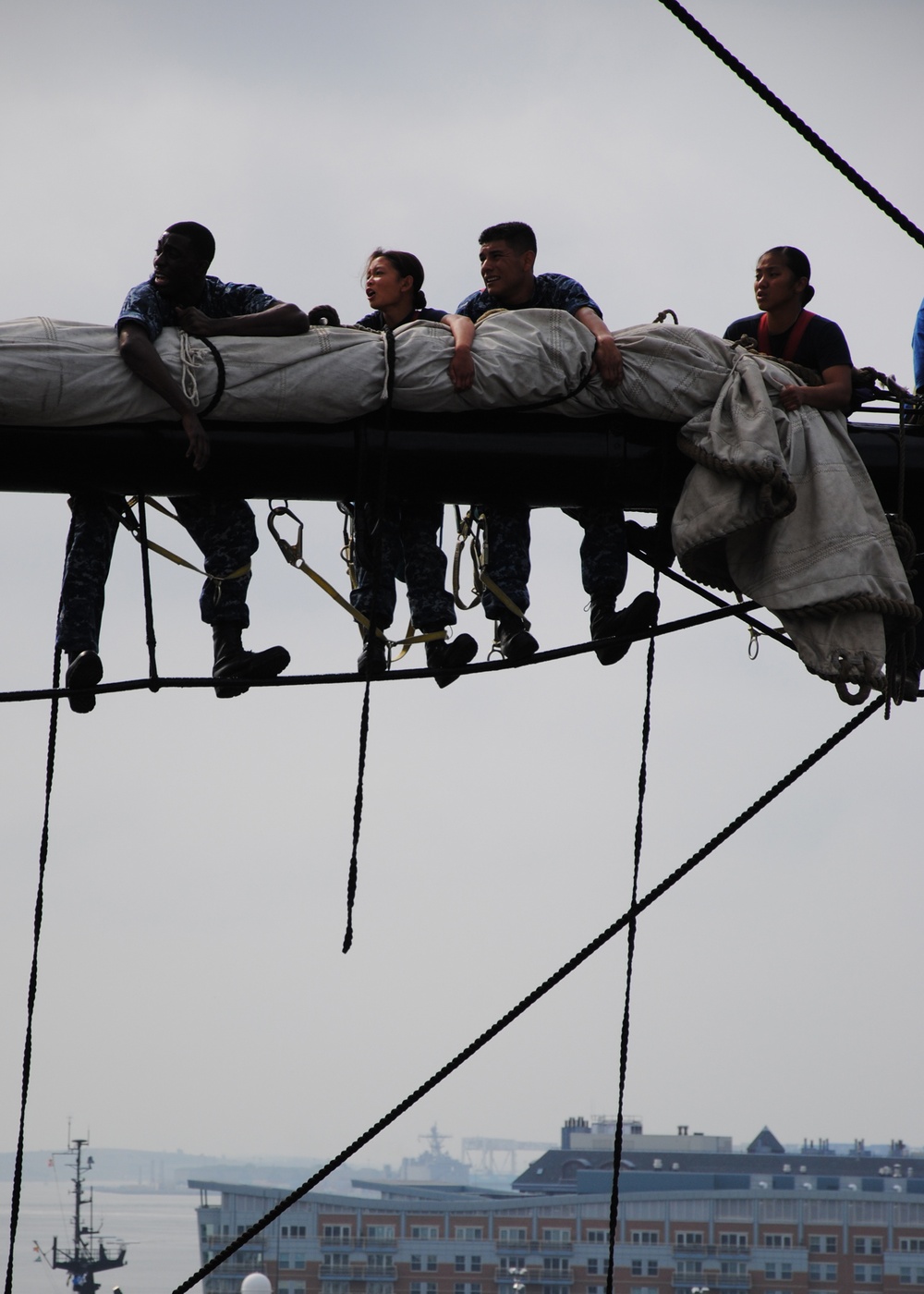 Sailors aboard USS Constitution