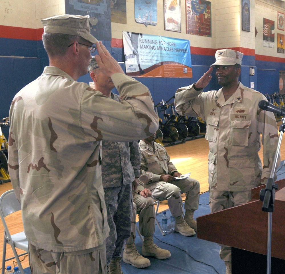 Navy Expeditionary Logistics Support Group Forward holds change-of-command