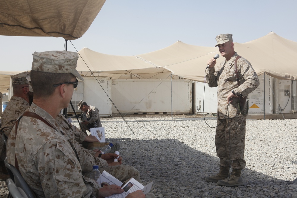 Marine logistics squadron welcomes new commanding officer to Afghanistan