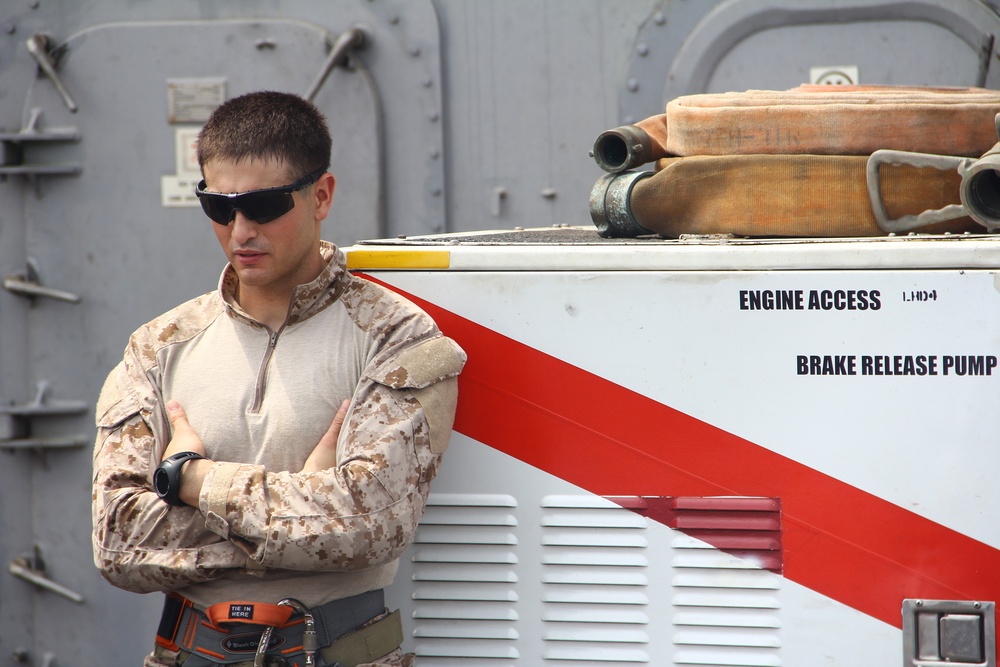 WESTPAC 11-01: Sgt. Franklin Simmons prepares for rappelling training