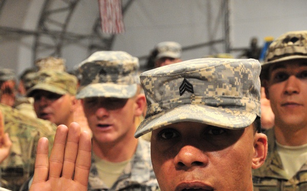 TF-Resolute soldiers re-enlist to celebrate Independence Day