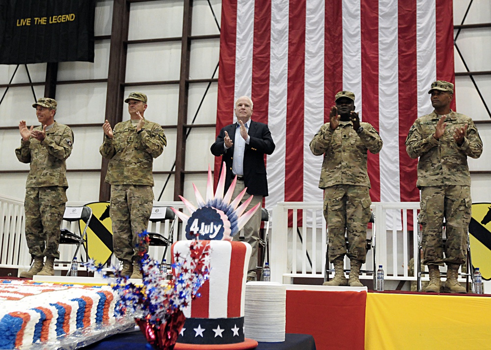 CODEL, Petraeus visit Bagram on Independence Day