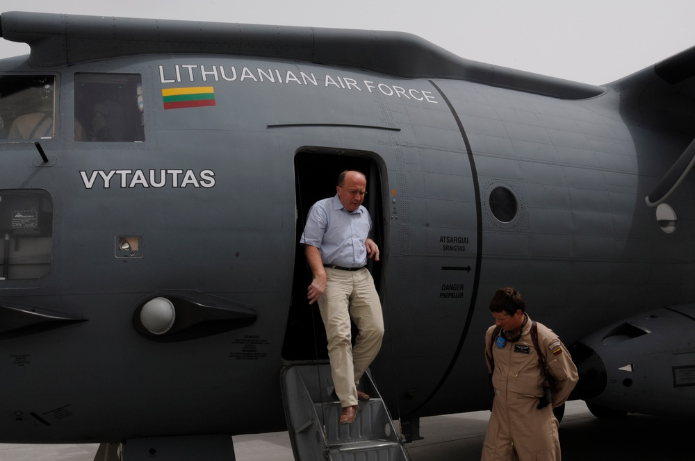 Lithuania’s prime minister and minister of defense visit Kandahar Airfield, Afghanistan