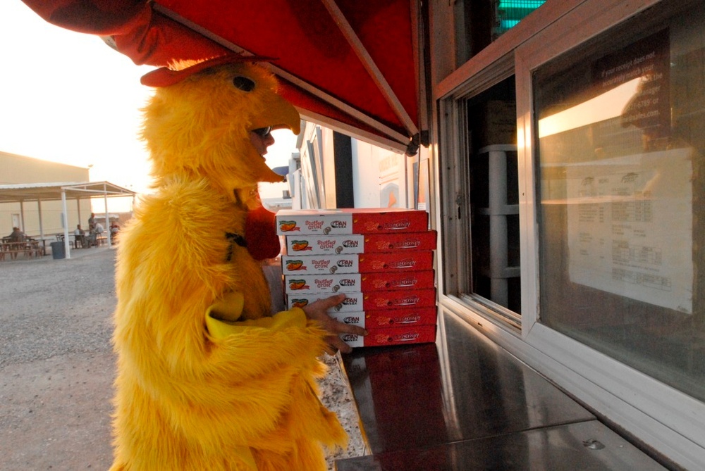 Fowl way to spend the day: A unit’s odd tradition for marking a milestone