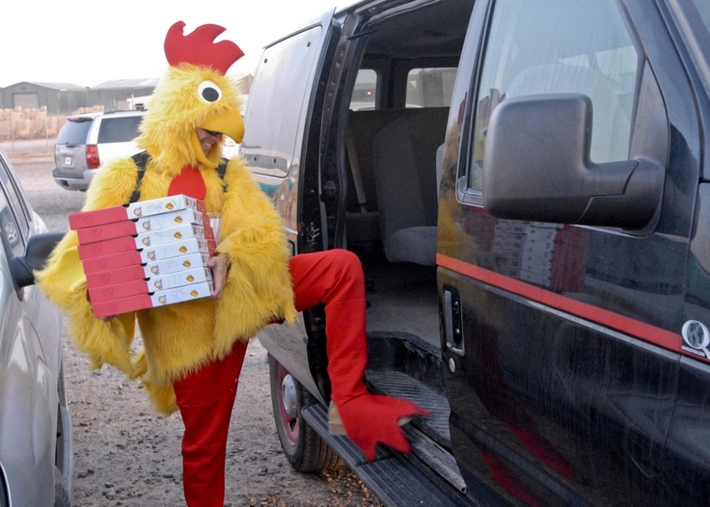 Fowl way to spend the day: A unit’s odd tradition for marking a milestone