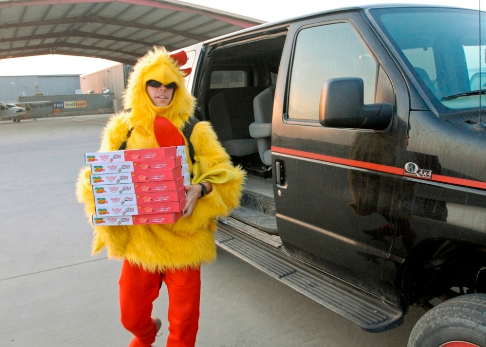 Fowl way to spend the day: A unit’s odd tradition for marking a milestone