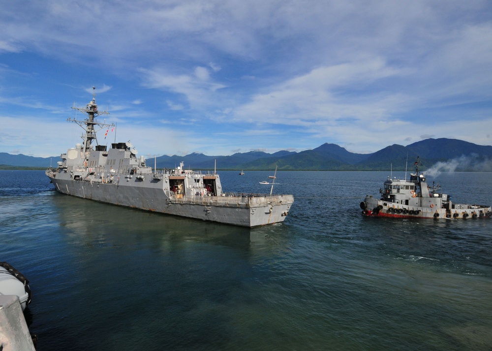 USS Howard leaves port for CARAT 2011