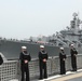 USS Ford sailors man the rails