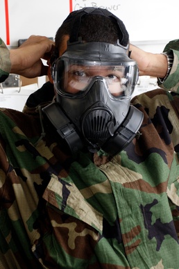 MAG-12 service members dress to impress during MOPP training