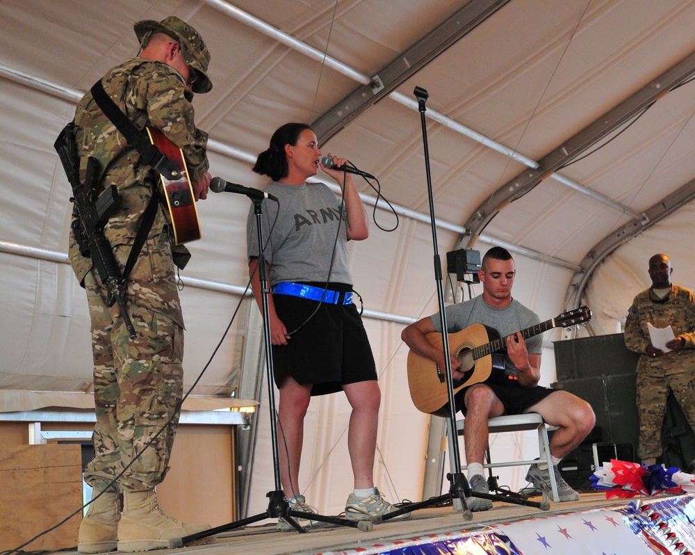Task Force Logfire celebrates July 4 with food, exercise and talent