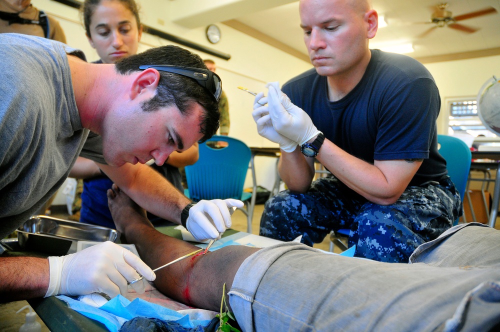 Medical community service in Micronesia for Pacific Partnership 2011