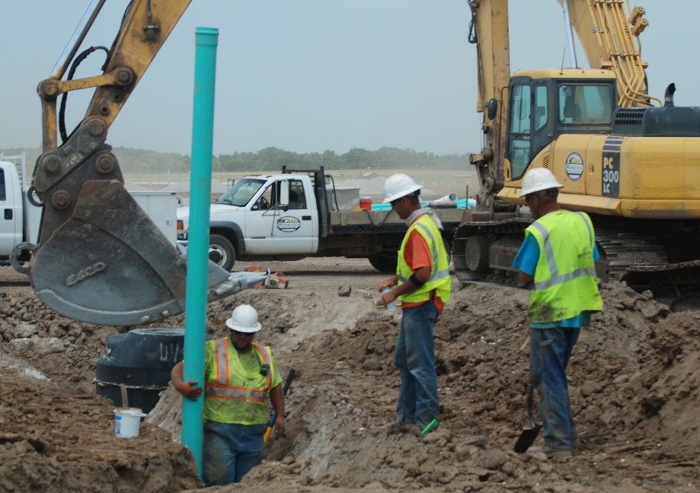 Temporary housing construction in Joplin, Mo.