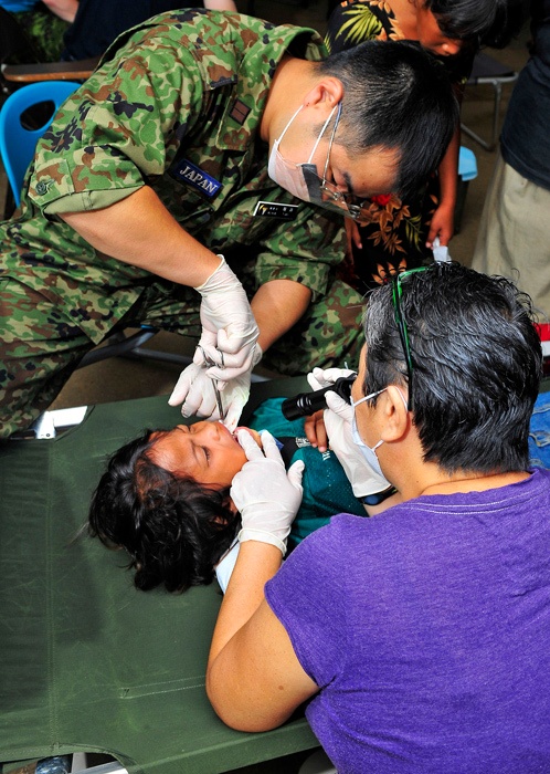 Japanese Self Defense Force medical staff support Pacific Partnership 2011