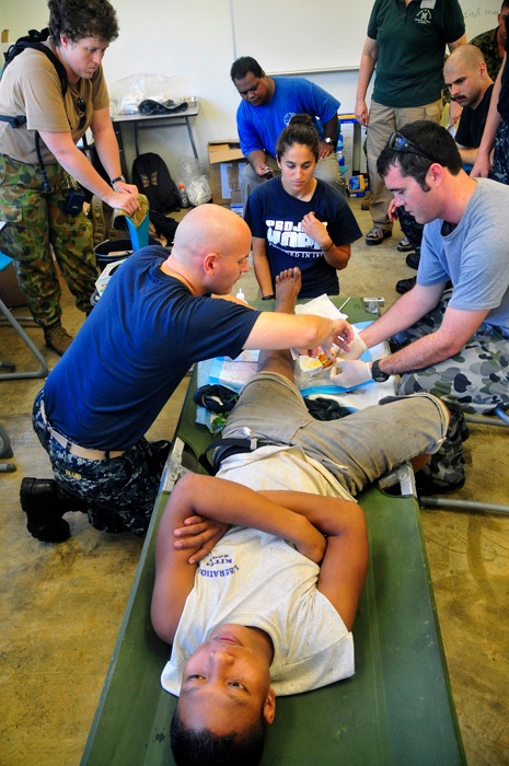 Japanese Self Defense Force medical staff support Pacific Partnership 2011