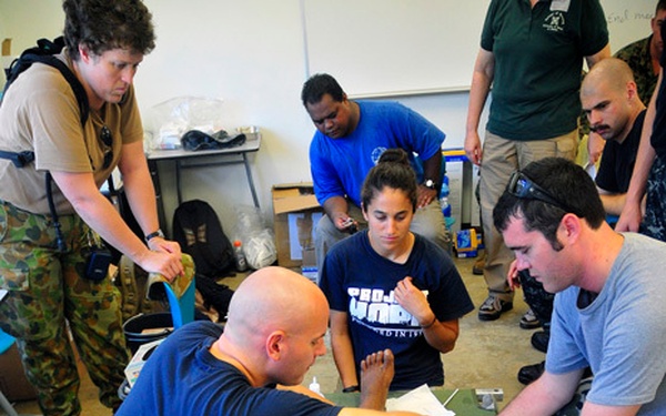 Japanese Self Defense Force medical staff support Pacific Partnership 2011