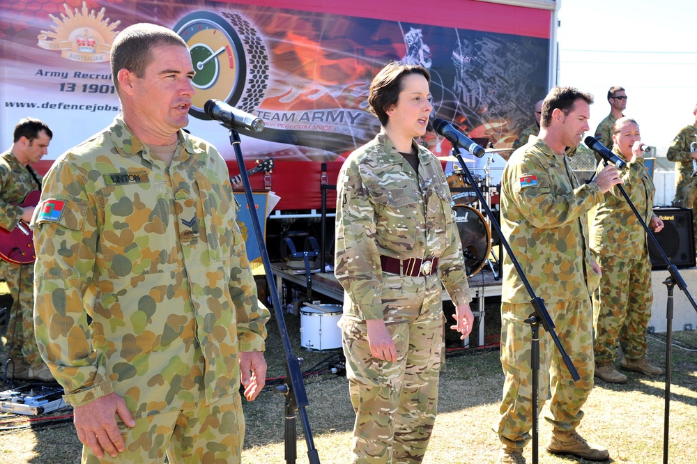 Military bands perform during Exercise Talisman Sabre