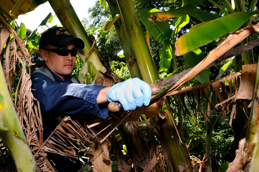 USS Blue Ridge sailors conduct community service in New Caledonia