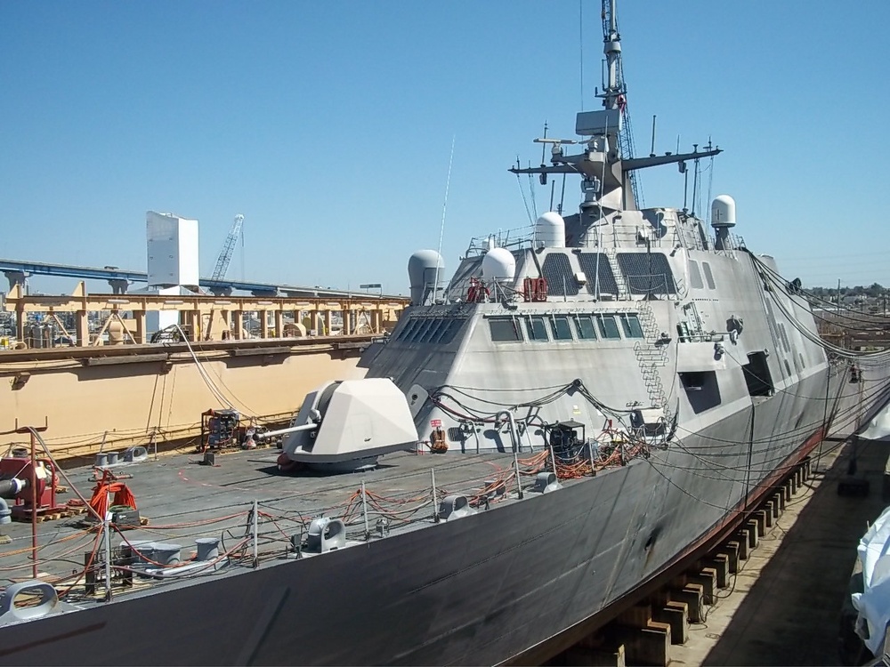 USS Freedom undergoes maintenance