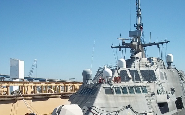 USS Freedom undergoes maintenance
