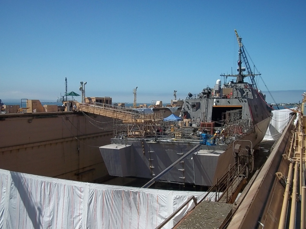 USS Freedom undergoes maintenance