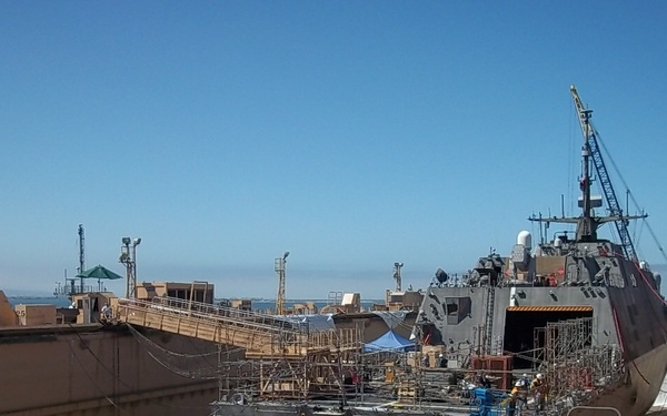USS Freedom undergoes maintenance