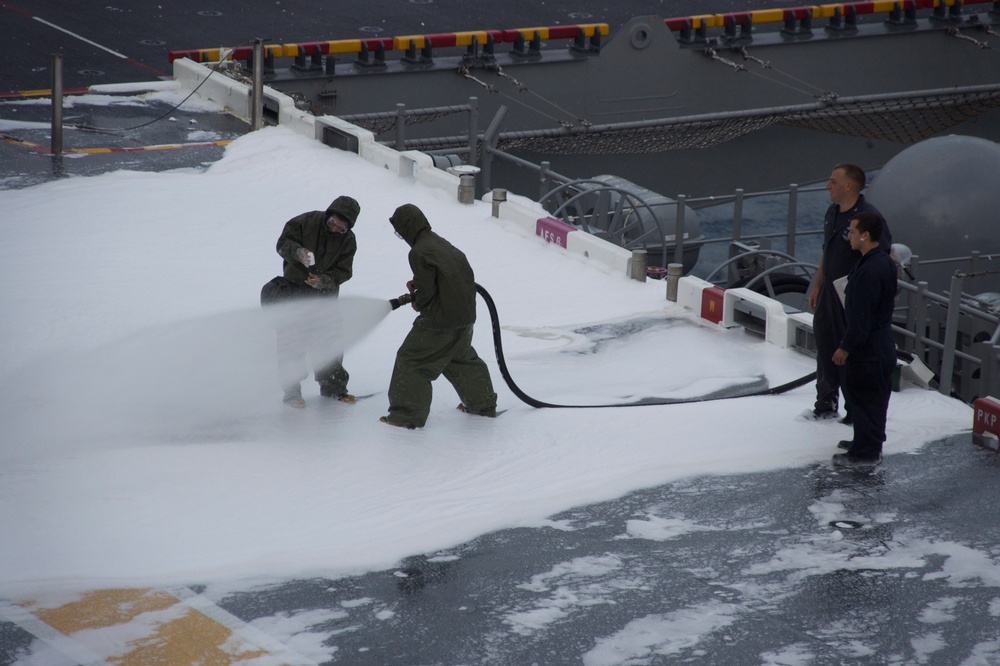 USS Bonhomme Richard washdown