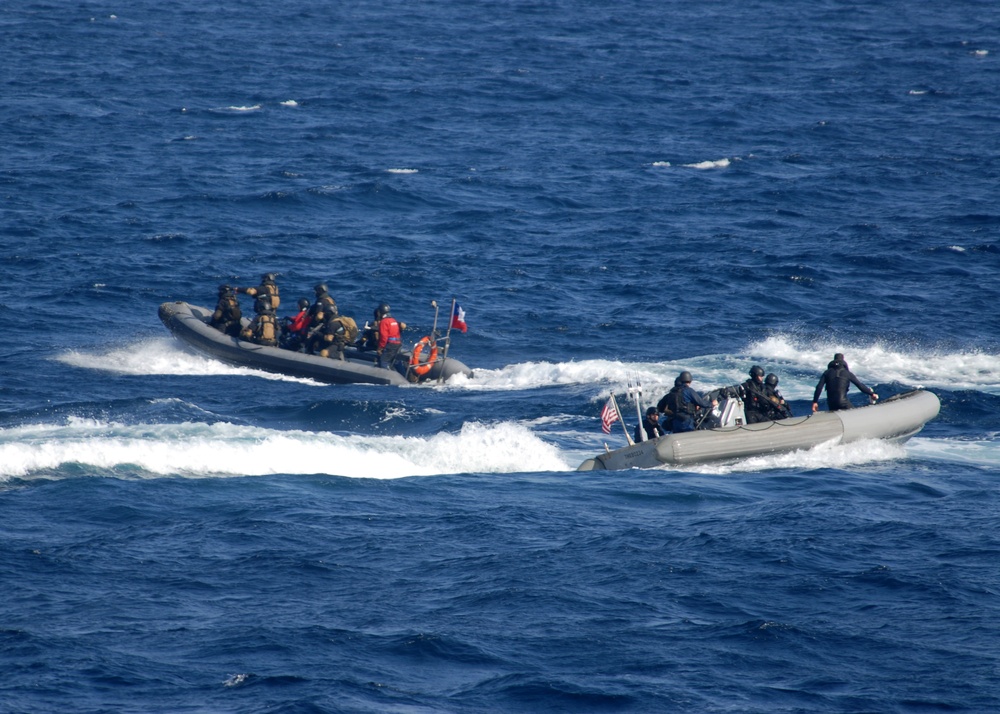 USS Boone sailors conduct maritime interdiction exercise USS Boone sailors conduct maritime interdiction exercise