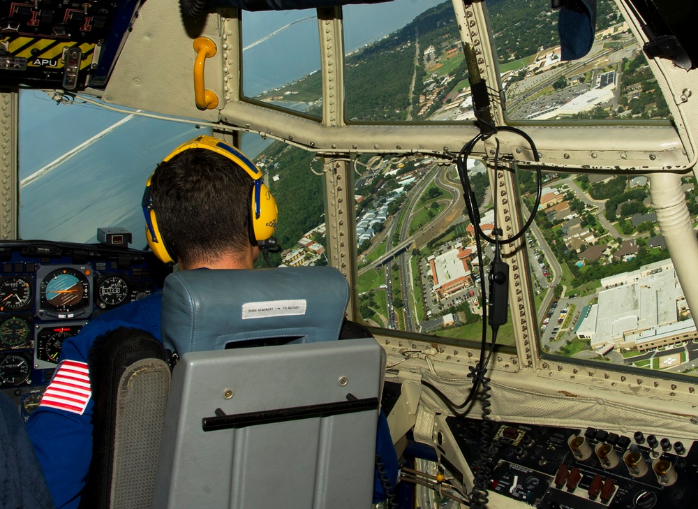 Fat Albert flies over Naval Air Station Pensacola