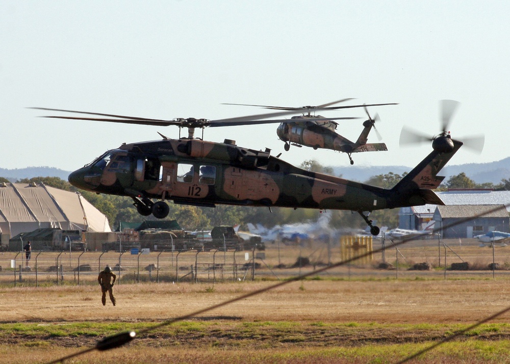 Helicopter medical rescue exercise