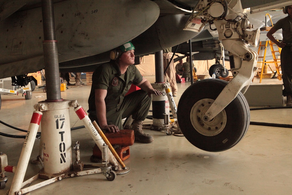 Behind the scenes: Aircraft maintainers help Marine jets keep pressure on insurgents