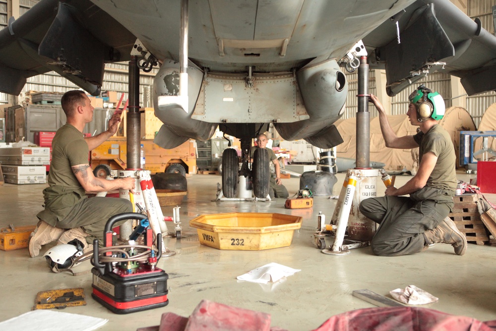 Behind the scenes: Aircraft maintainers help Marine jets keep pressure on insurgents