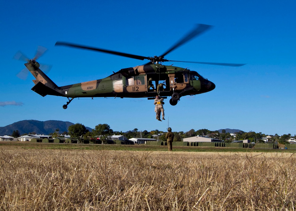 Helicopter medical rescue exercise