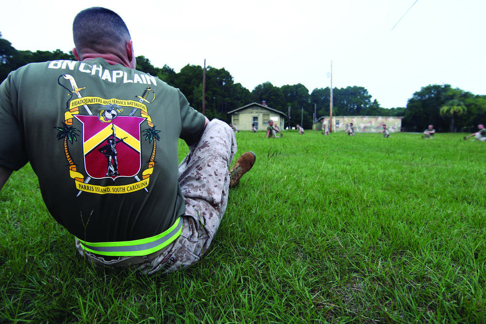 Headquarters Marines say goodbye from up high