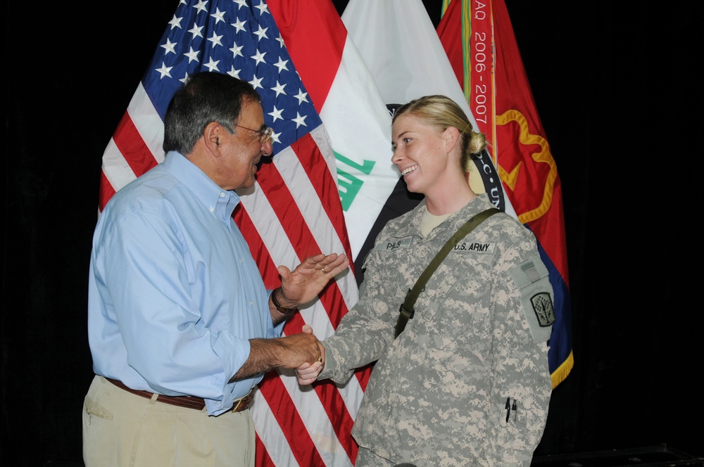 Ohio Guard soldier Defense Secretary in Iraq one week after July 4 phone call