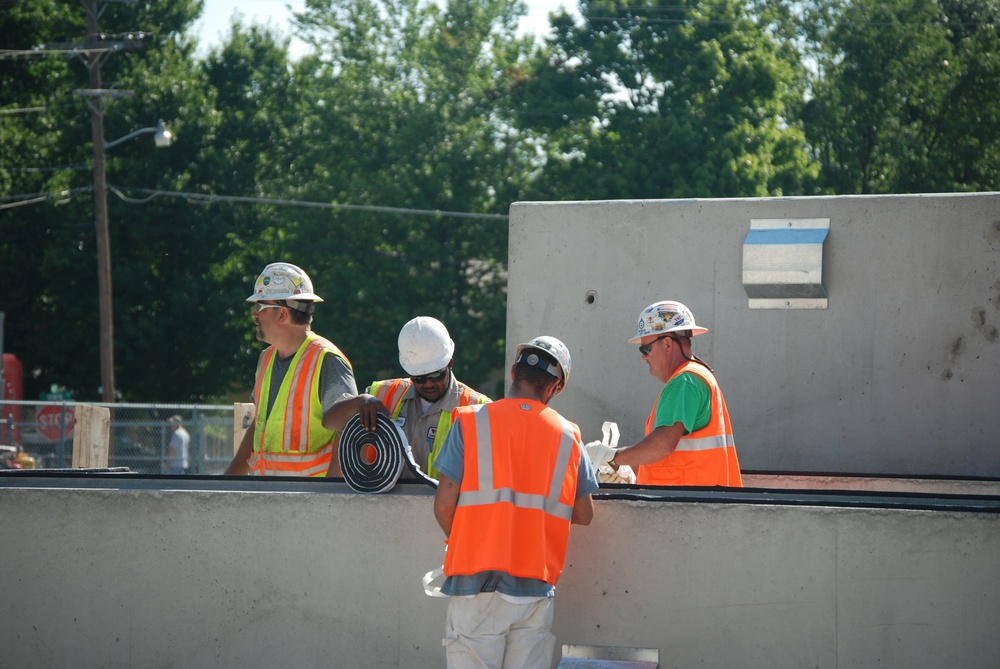 Tornado shelter installation near Joplin, Mo.