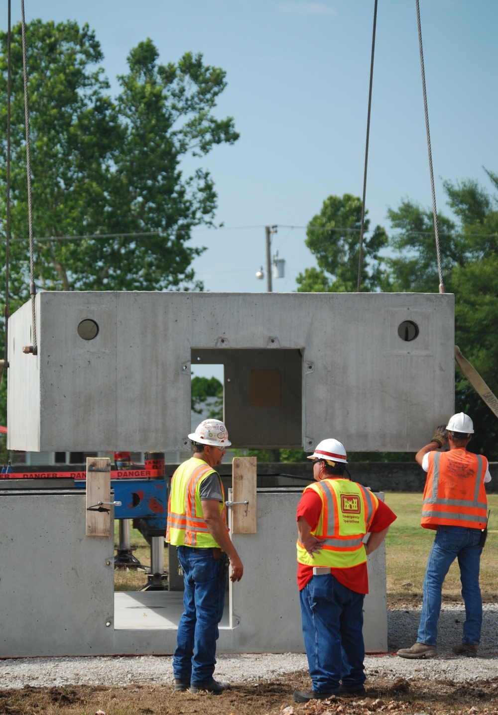 Tornado shelter installation near Joplin, Mo.