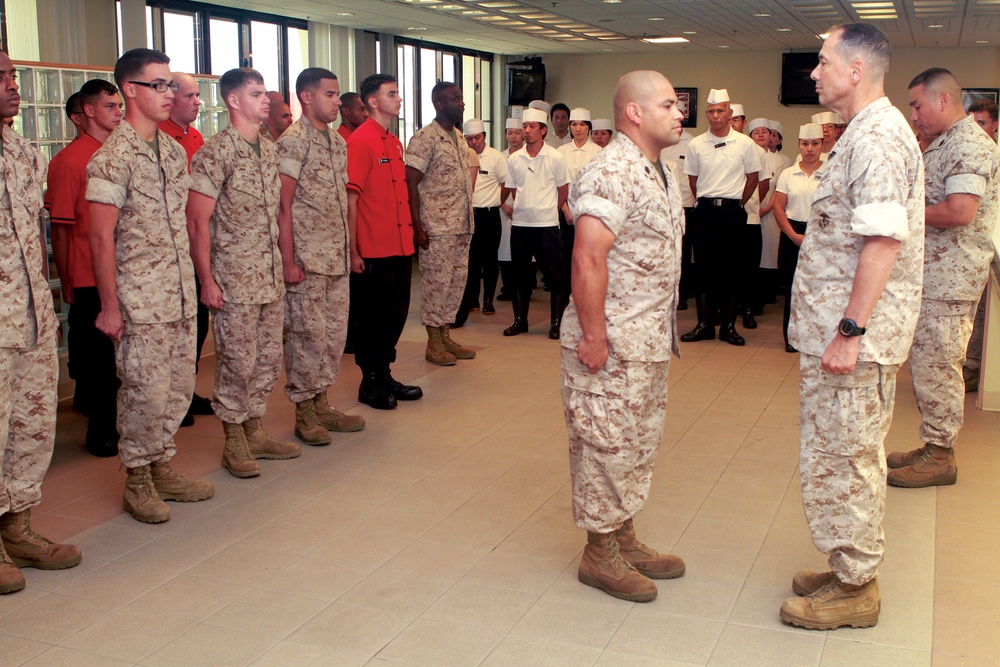 Marine Corps Air Station Futenma boasts mess hall of quarter