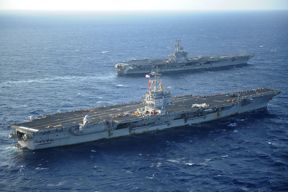 USS Enterprise and USS Dwight D. Eisenhower