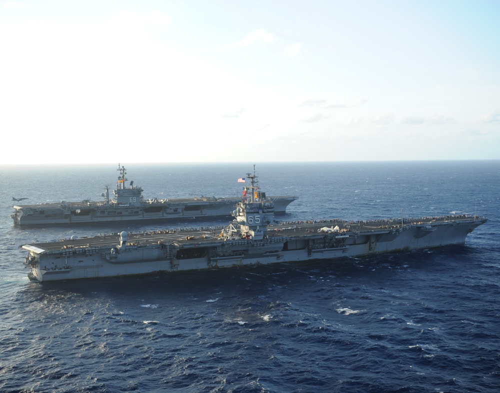 USS Enterprise and USS Dwight D. Eisenhower