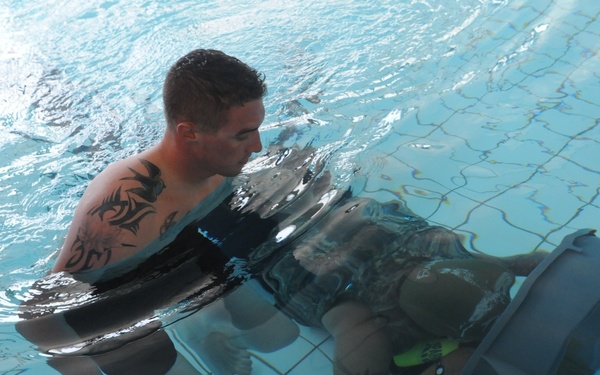 Water egress training tests soldiers’ confidence